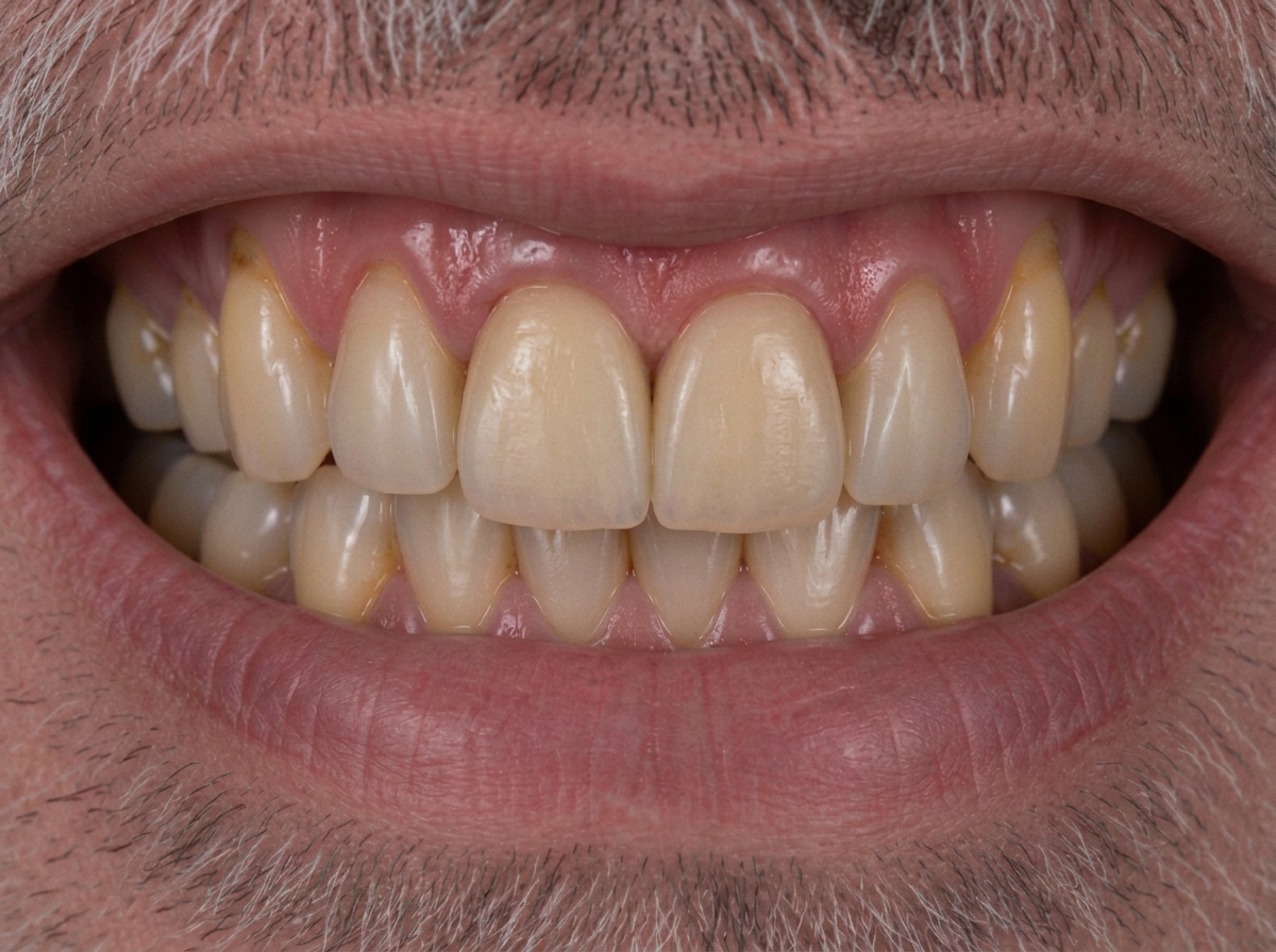 Renewing Older Dental Work — before and after comparison