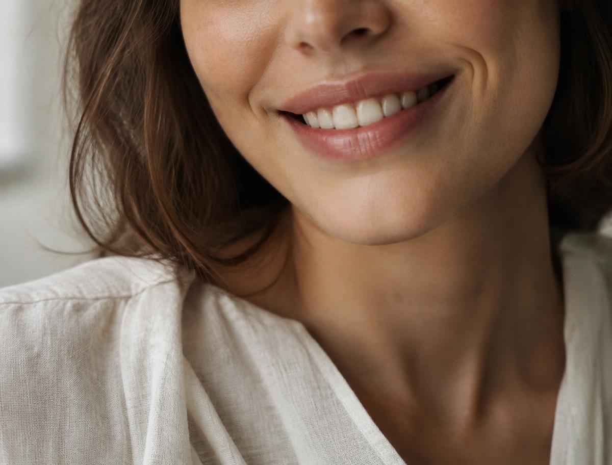 A natural, relaxed smile